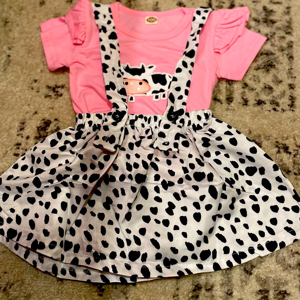 Toddler 3T cow print dress